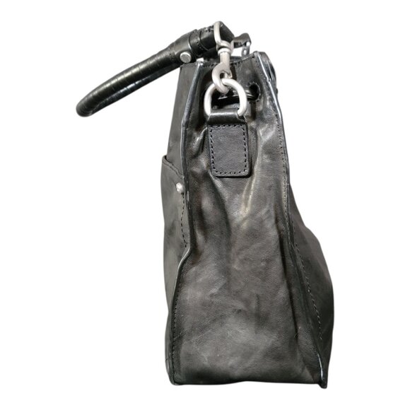 Frye Demi Hobo Women's Black Leather Studded Bottom Square Handbag - Picture 8 of 13